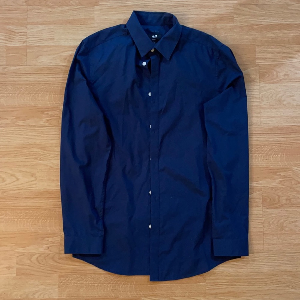 Navy Blue Button Down